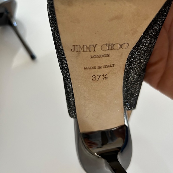 Jimmy Choo Lame glitter dress shoes. Women's size 7.5 (37.5) - Picture 8 of 10